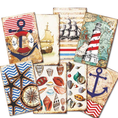 By The Sea - MINI Scrapbook Paper - from Poland