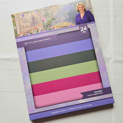 A4 Luxury Linen Cardstock (250gsm) Once Upon A Time - 24 sheets-A4 Luxury Linen Cardstock (250gsm) Once Upon A Time - 24 sheets The Turtle Journal-Rachel The Turtle Journal