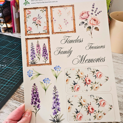 Vintage Wallpaper Fussy Cut Sheet - A4 (1 sheet)