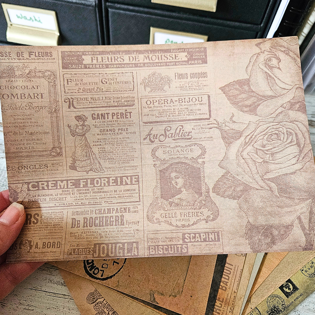 A5 Old World Patterned Papers (12 Pack)