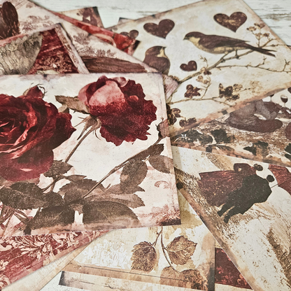A5 Romance Roses Patterned Paper & Cardstock Pack (12 pack)