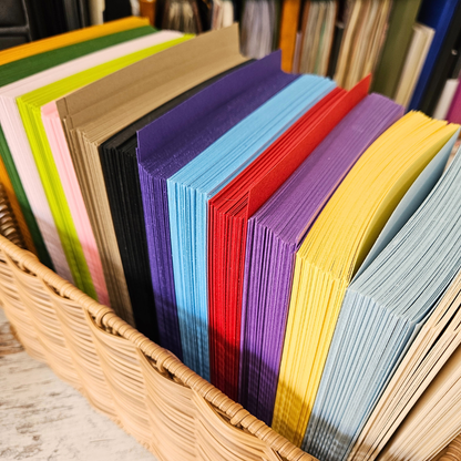 A5 Bazzill Cardstock Packs - various colours (6 pack)-Rachel The Turtle Journal