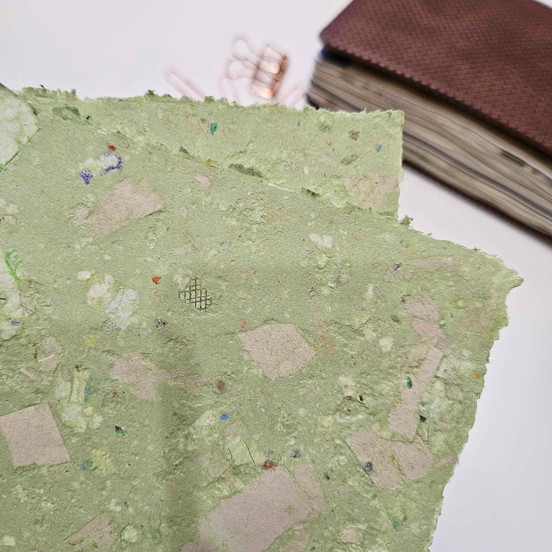 A5 Handmade Recycled Paper – 2 Sheets