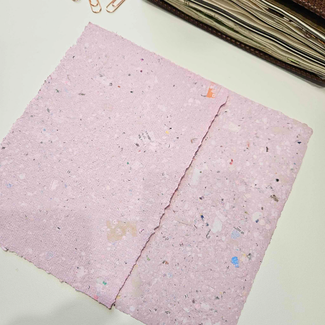 A5 Handmade Recycled Paper – 2 Sheets