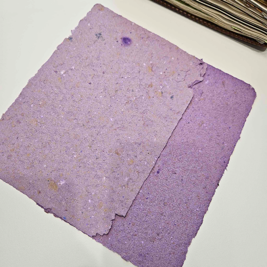 A5 Handmade Recycled Paper – 2 Sheets