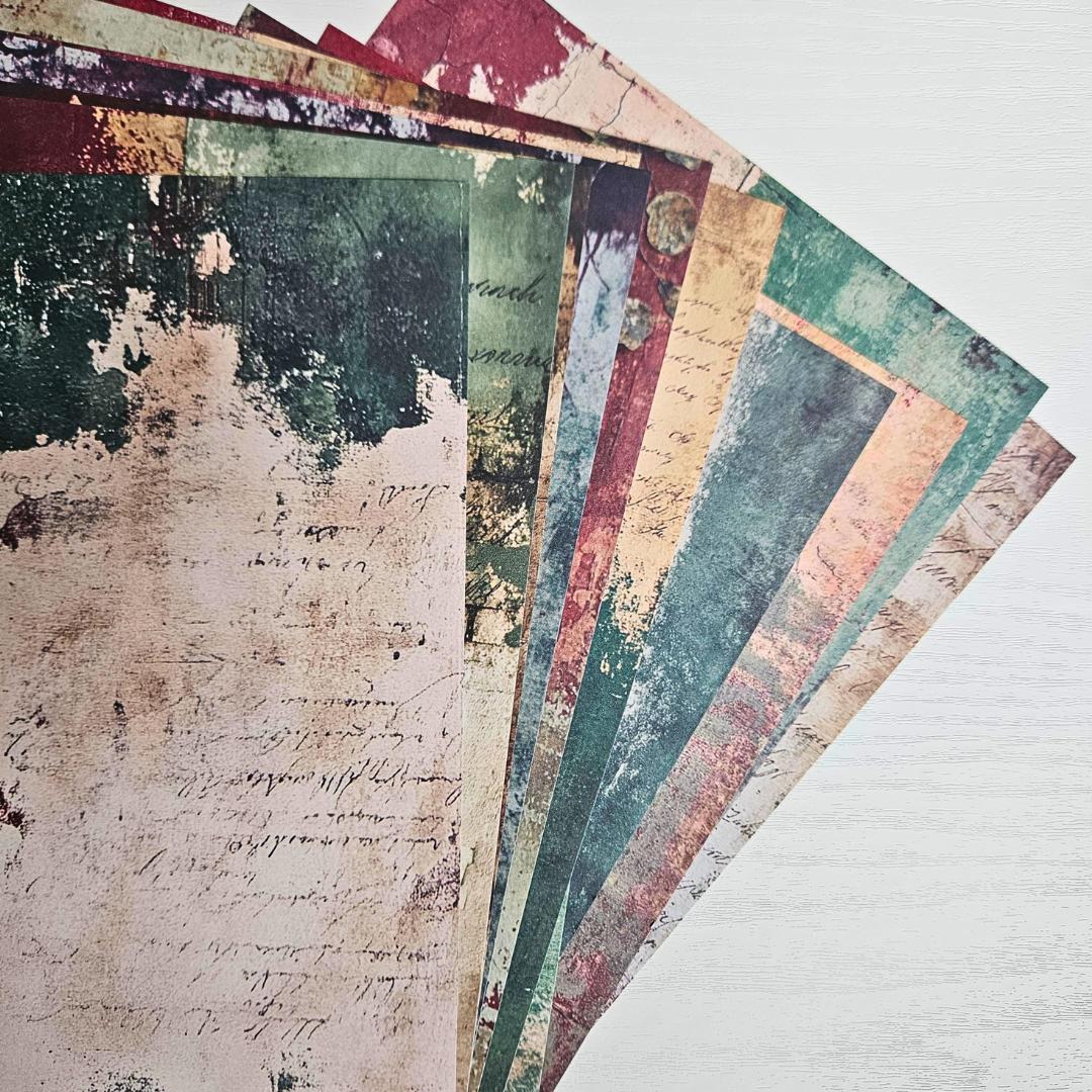 A5 Patterned Paper Pack - Rusty Shed (12 pack)-Background Paper Pack - Rusty Shed Beach Summer Sandy Iron Rustic Outdoor Nature Patterned Papers-Rachel The Turtle Journal