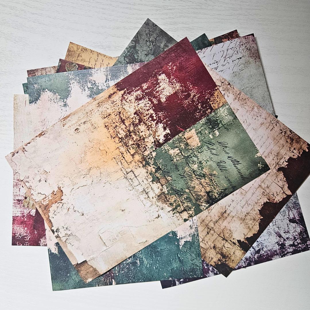 A5 Patterned Paper Pack - Rusty Shed (12 pack)-Background Paper Pack - Rusty Shed Beach Summer Sandy Iron Rustic Outdoor Nature Patterned Papers-Rachel The Turtle Journal