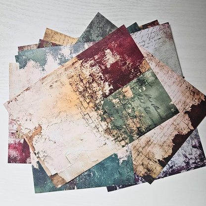 A5 Patterned Paper Pack - Rusty Shed (12 pack)-Background Paper Pack - Rusty Shed Beach Summer Sandy Iron Rustic Outdoor Nature Patterned Papers-Rachel The Turtle Journal