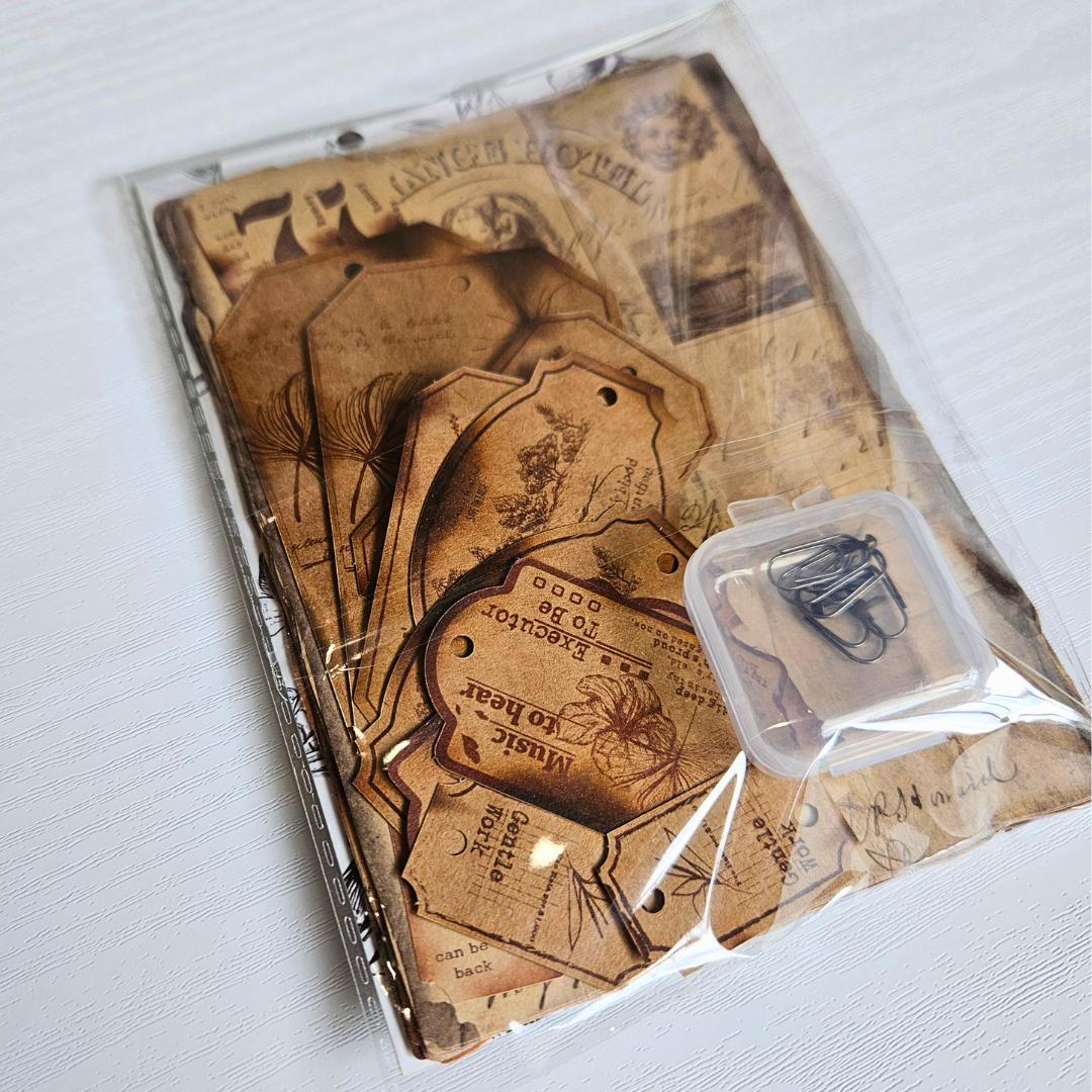 Aged Ephemera Coffee-Dyed Set (25 piece)-Rachel The Turtle Journal