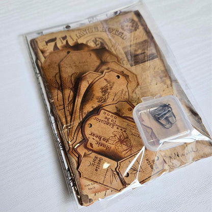 Aged Ephemera Coffee-Dyed Set (25 piece)-Rachel The Turtle Journal