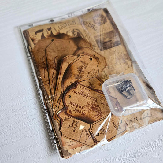 Aged Ephemera Coffee-Dyed Set (25 piece)-Rachel The Turtle Journal