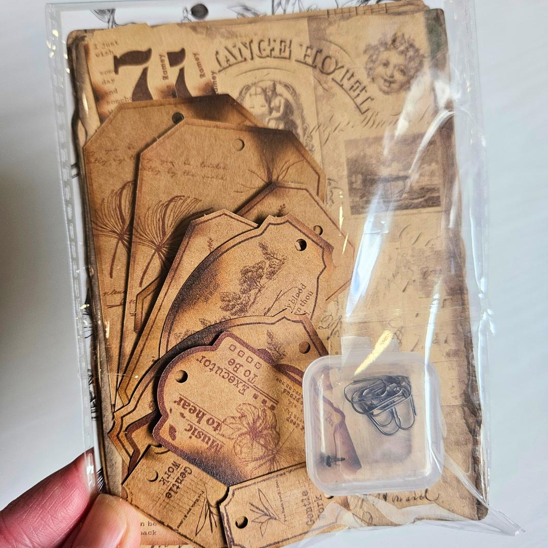 Aged Ephemera Coffee-Dyed Set (25 piece)-Rachel The Turtle Journal
