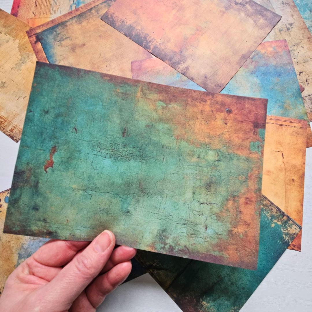 A5 Patterned Paper Pack - Rusty Shed-Background Paper Pack - Rusty Shed Beach Summer Sandy Iron Rustic Outdoor Nature Patterned Papers-Rachel The Turtle Journal