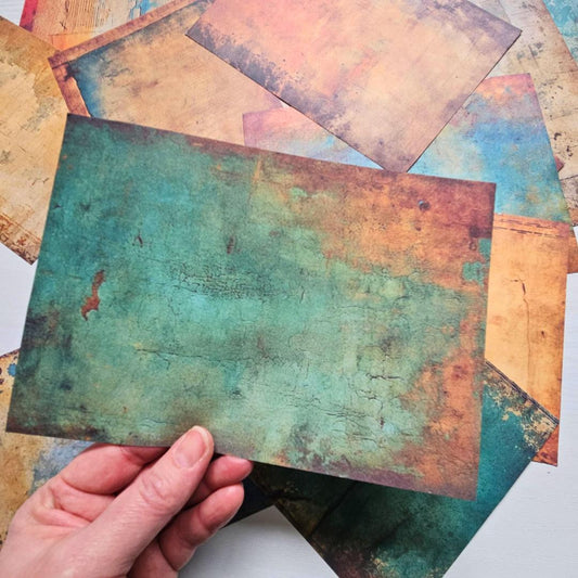 A5 Patterned Paper Pack - Rusty Shed-Background Paper Pack - Rusty Shed Beach Summer Sandy Iron Rustic Outdoor Nature Patterned Papers-Rachel The Turtle Journal