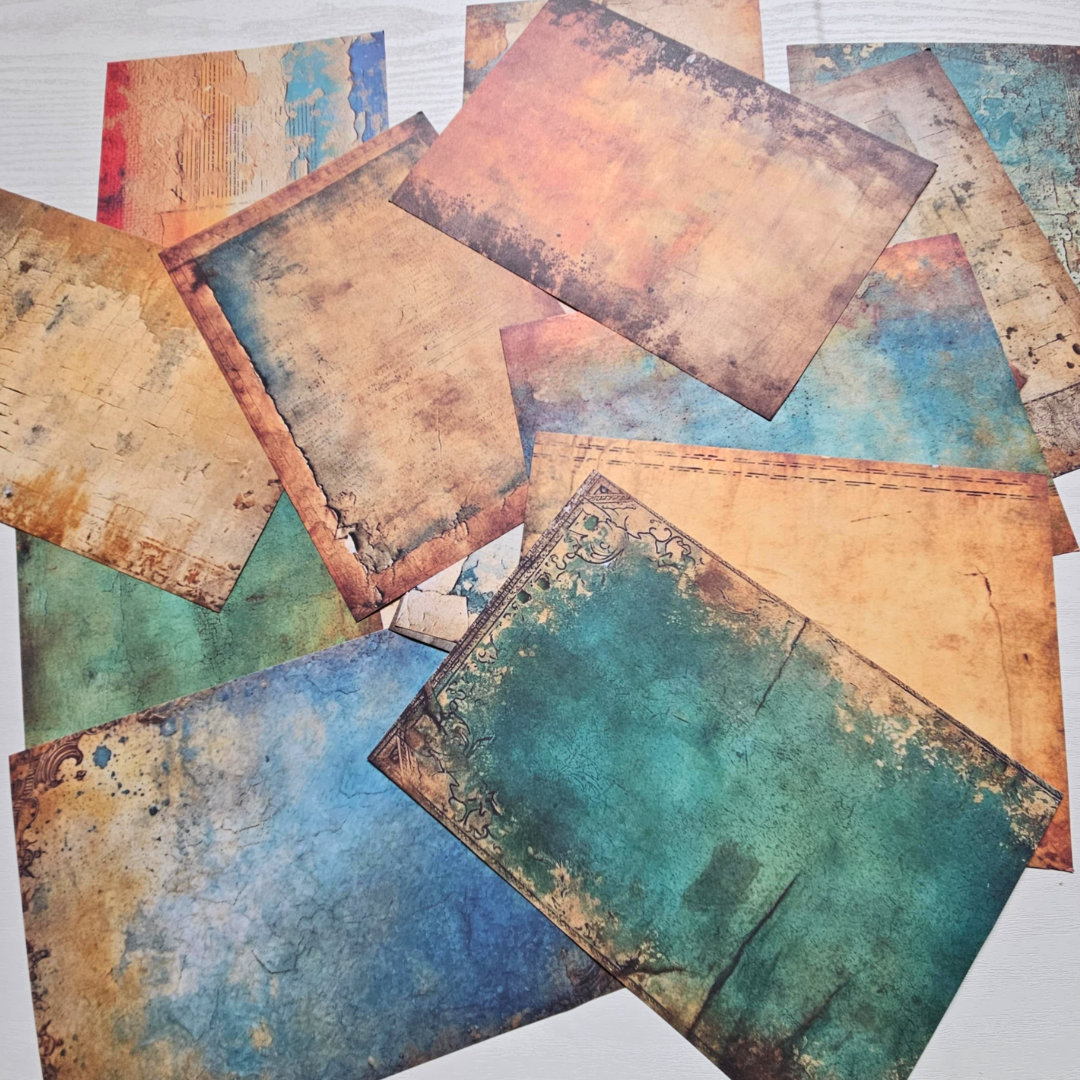 A5 Patterned Paper Pack - Rusty Shed-Background Paper Pack - Rusty Shed Beach Summer Sandy Iron Rustic Outdoor Nature Patterned Papers-Rachel The Turtle Journal