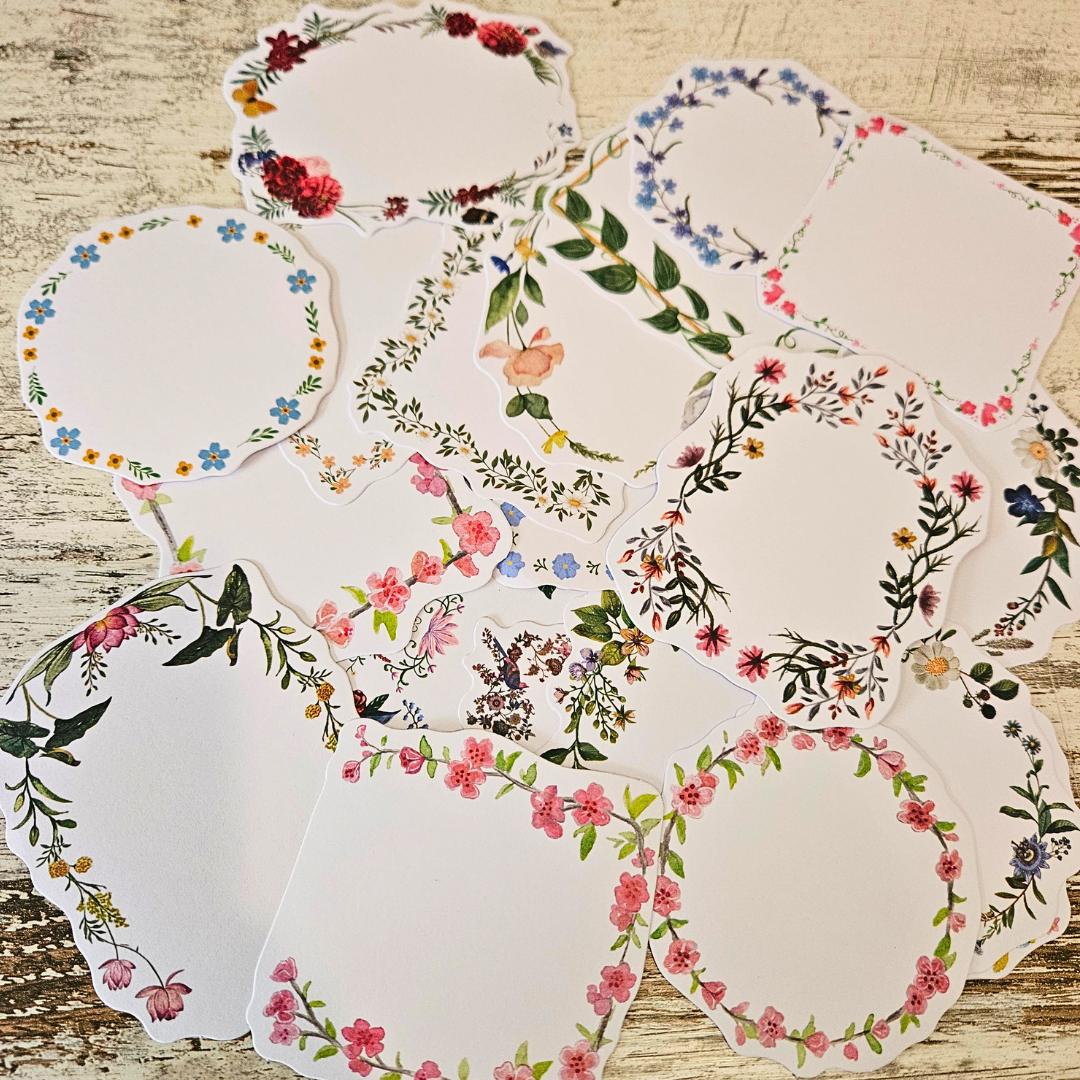 Berry Sweet Floral Ephemera Set (20 pieces)