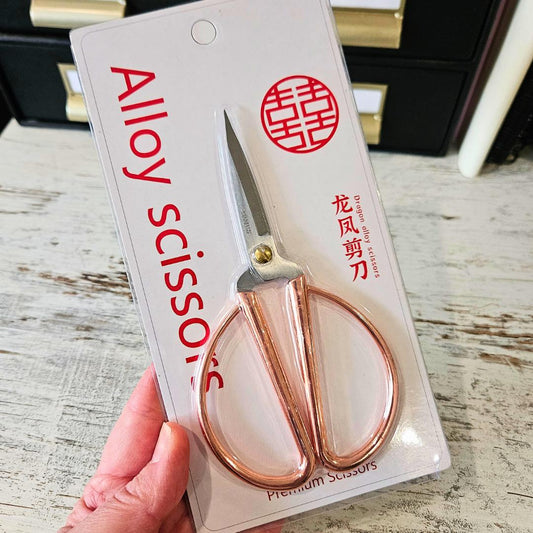 Large Rose Gold Crafting Scissors (1 pair)-Rachel The Turtle Journal