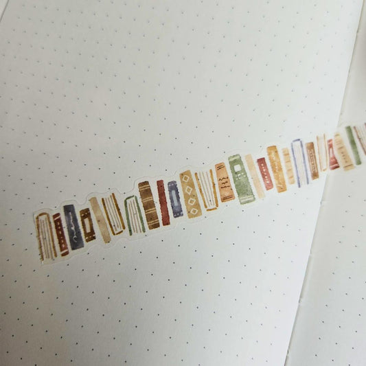 Book Brown Washi Tape (5m roll) - Mind Wave From Japan-Book Brown Washi Tape (5m roll) - Mind Wave From Japan - The Turtle Journal Japanese Stationery-Rachel The Turtle Journal