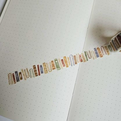 Book Brown Washi Tape (5m roll) - Mind Wave From Japan-Book Brown Washi Tape (5m roll) - Mind Wave From Japan - The Turtle Journal Japanese Stationery-Rachel The Turtle Journal