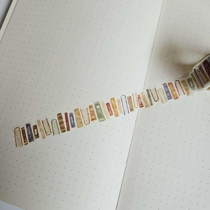 Book Brown Washi Tape (5m roll) - Mind Wave From Japan-Book Brown Washi Tape (5m roll) - Mind Wave From Japan - The Turtle Journal Japanese Stationery-Rachel The Turtle Journal
