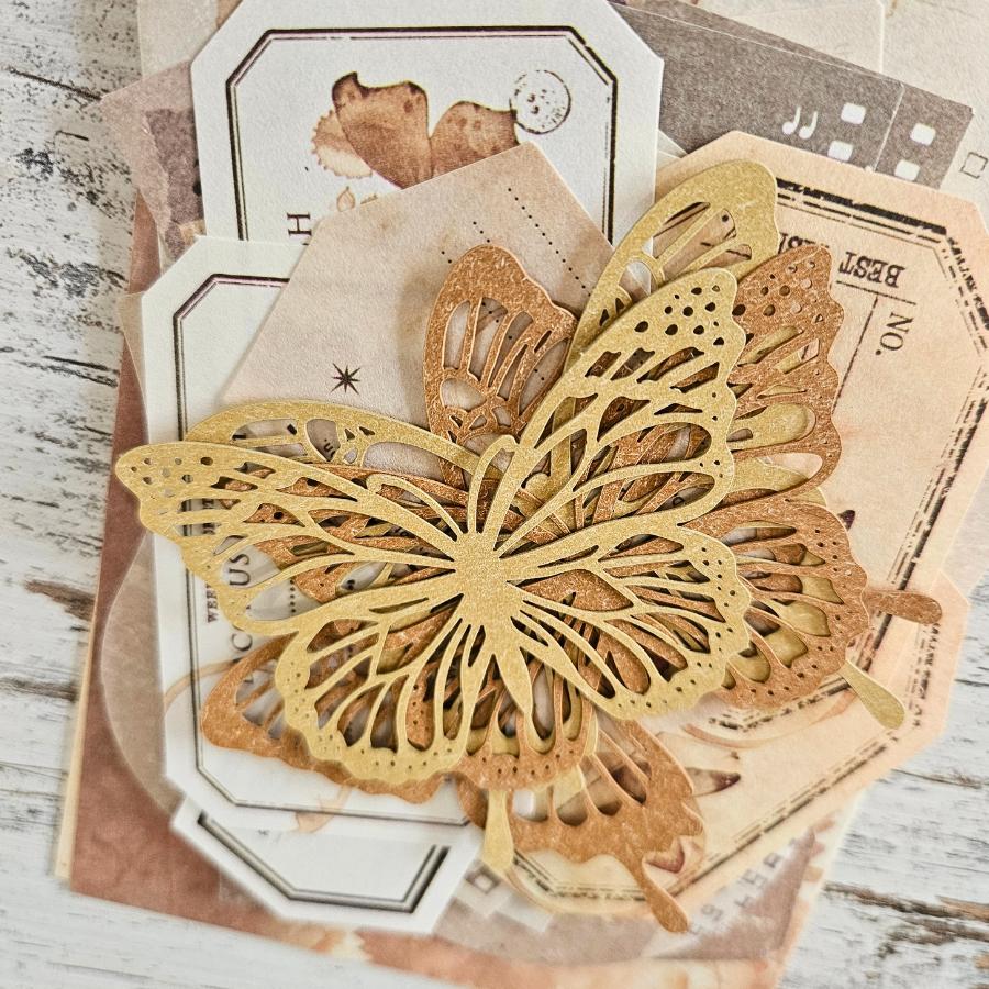 Butterfly Ephemera Bundle (30 pieces)-Butterfly Ephemera Bundle (30 pieces) - The Turtle Journal Paper Crafting Stationery-Rachel The Turtle Journal