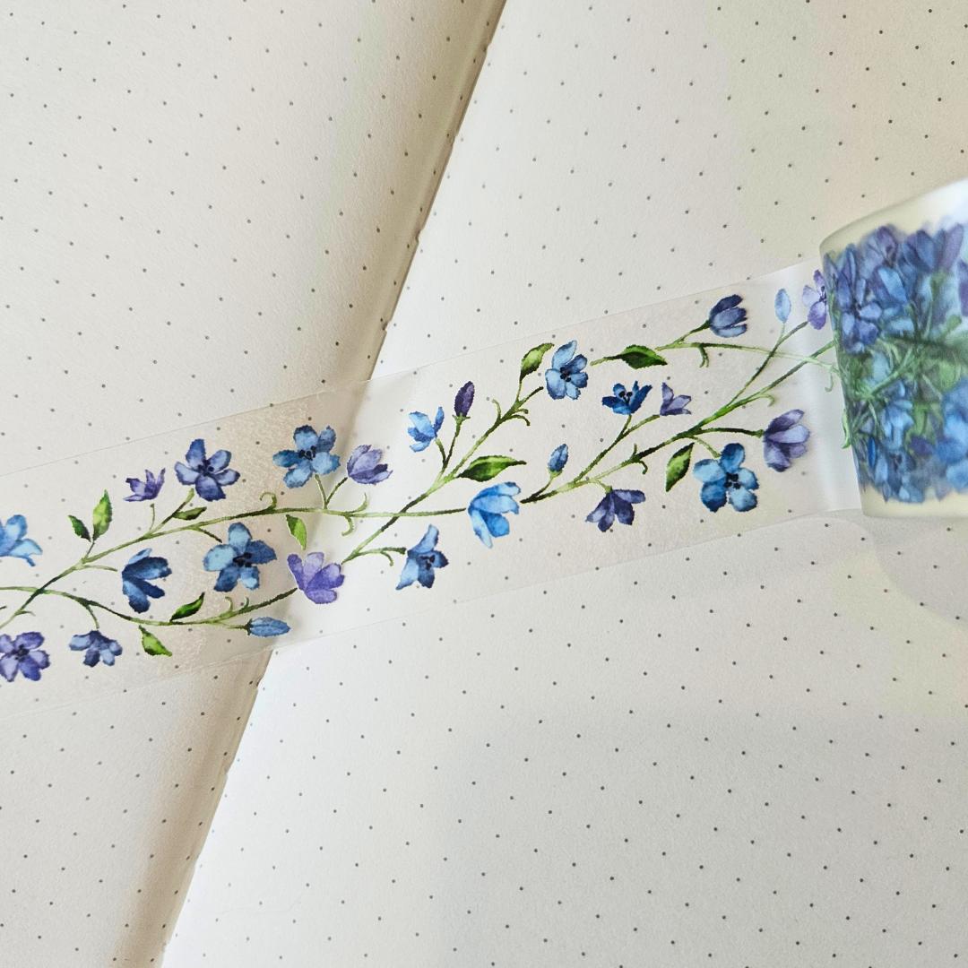 Clear Tape - Lyric Series (2m roll) - Mind Wave From Japan-Blue Bellflower-Clear Tape - Lyric Series (2m roll) - Mind Wave From Japan - The Turtle Journal Japanese Stationery-Rachel The Turtle Journal