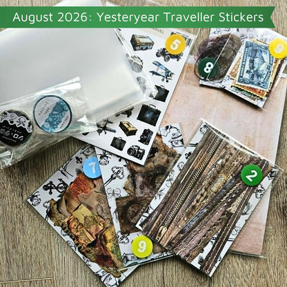 Turtle Treasure Box Subscription Kit - a themed box every month-Papers Stickers Subscription Kit Box Monthly Craft Mystery Australia Paper Crafters-Rachel The Turtle Journal