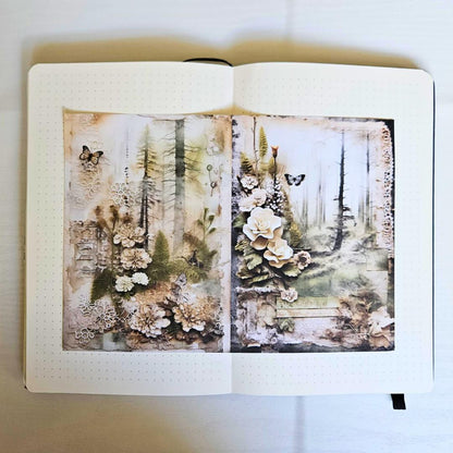 A5 Forest Glade Patterned Paper Pack (10 sheets)-A5 Forest Glade Patterned Paper Pack (10 sheets) - The Turtle Journal Vintage Inspired Journaling-Rachel The Turtle Journal