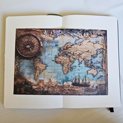 A5 Captain’s Voyage Patterned Paper Pack (10 sheets)