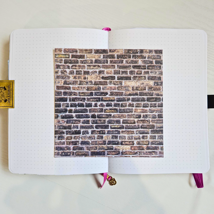 6 x 6 inch Square Brick Wall Rustic Patterned Paper (12 pack)-Rachel The Turtle Journal