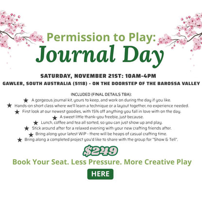 Journal Day Ticket - Permission to Play (Nov 21, Gawler SA)-Rachel The Turtle Journal