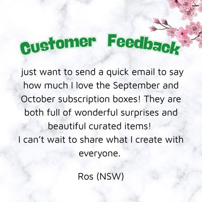 Turtle Treasure Box Subscription Kit-Papers Stickers Subscription Kit Box Monthly Craft Mystery Australia Paper Crafters-Rachel The Turtle Journal