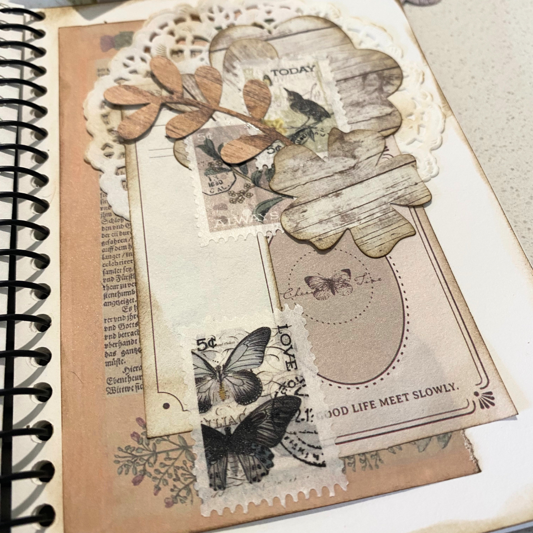 Simple Stories Colour Vibe Cardstock Wood-Look Flower Pieces-Simple Stories Colour Vibe Cardstock Wood-Look Flower Pieces - The Turtle Journal-Rachel The Turtle Journal