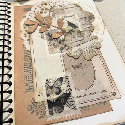 Simple Stories Colour Vibe Cardstock Wood-Look Flower Pieces-Simple Stories Colour Vibe Cardstock Wood-Look Flower Pieces - The Turtle Journal-Rachel The Turtle Journal