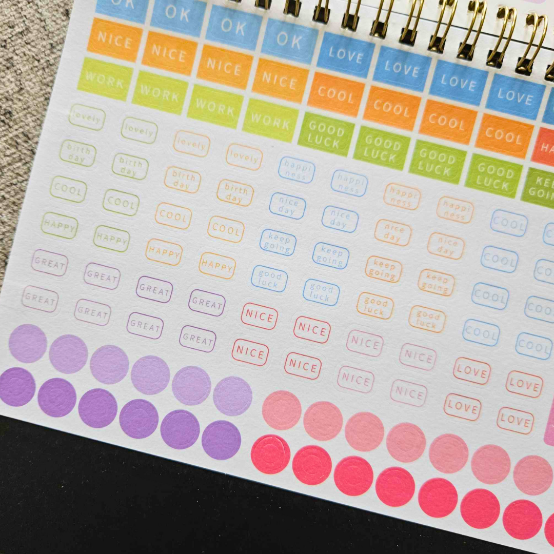 The Turtle Journal - 2025 Desk Calendar Spiral - Junk Journaling Calendar Planner Stickers - Diary Planner - Craft and Decorate