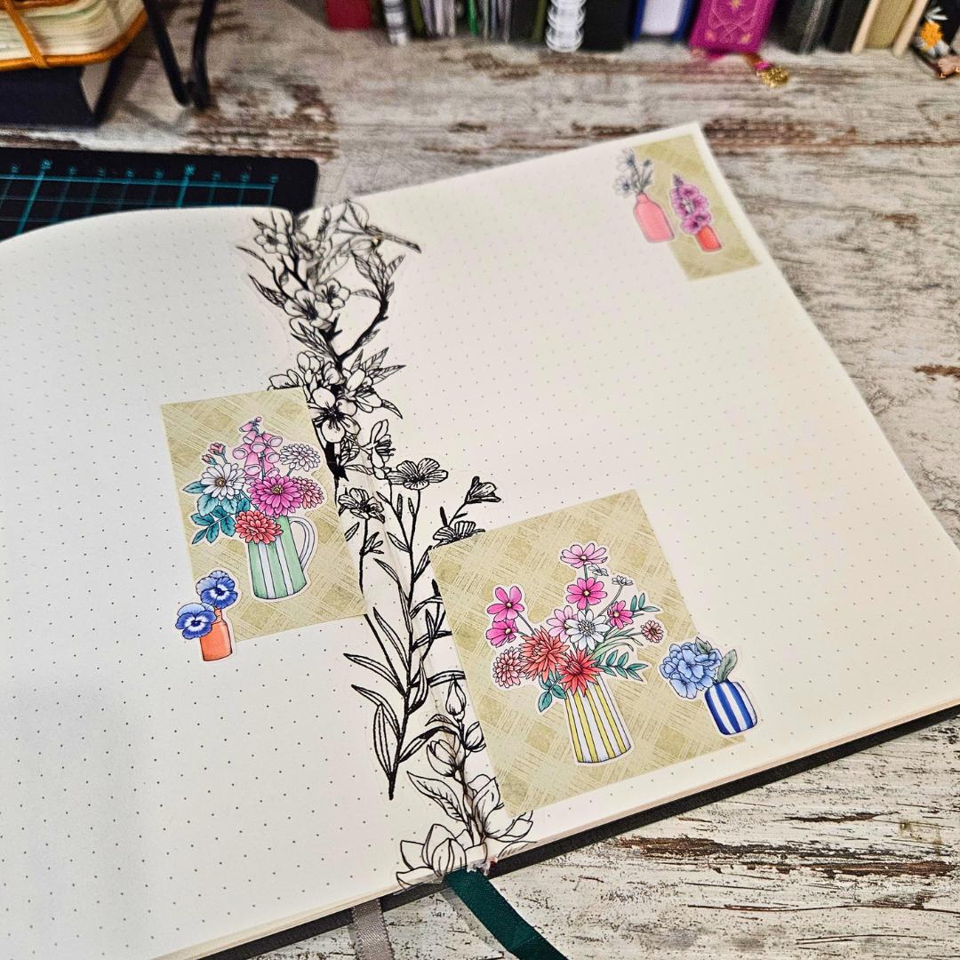 Vases Sticker Set - Typoflora (1 sheet)-Rachel The Turtle Journal