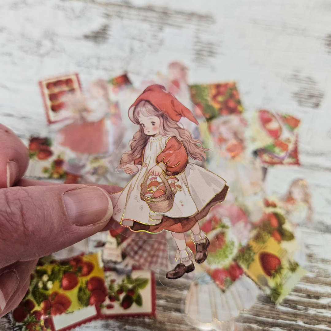 Summer Strawberry Sticker Set (35 piece)-Summer Strawberry Sticker Set (35 piece) - The Turtle Journal -Rachel The Turtle Journal