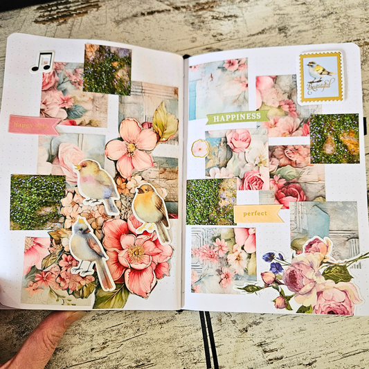 Feathered and Floral A5 Journaling Kit (5 x A5 Double Layouts)