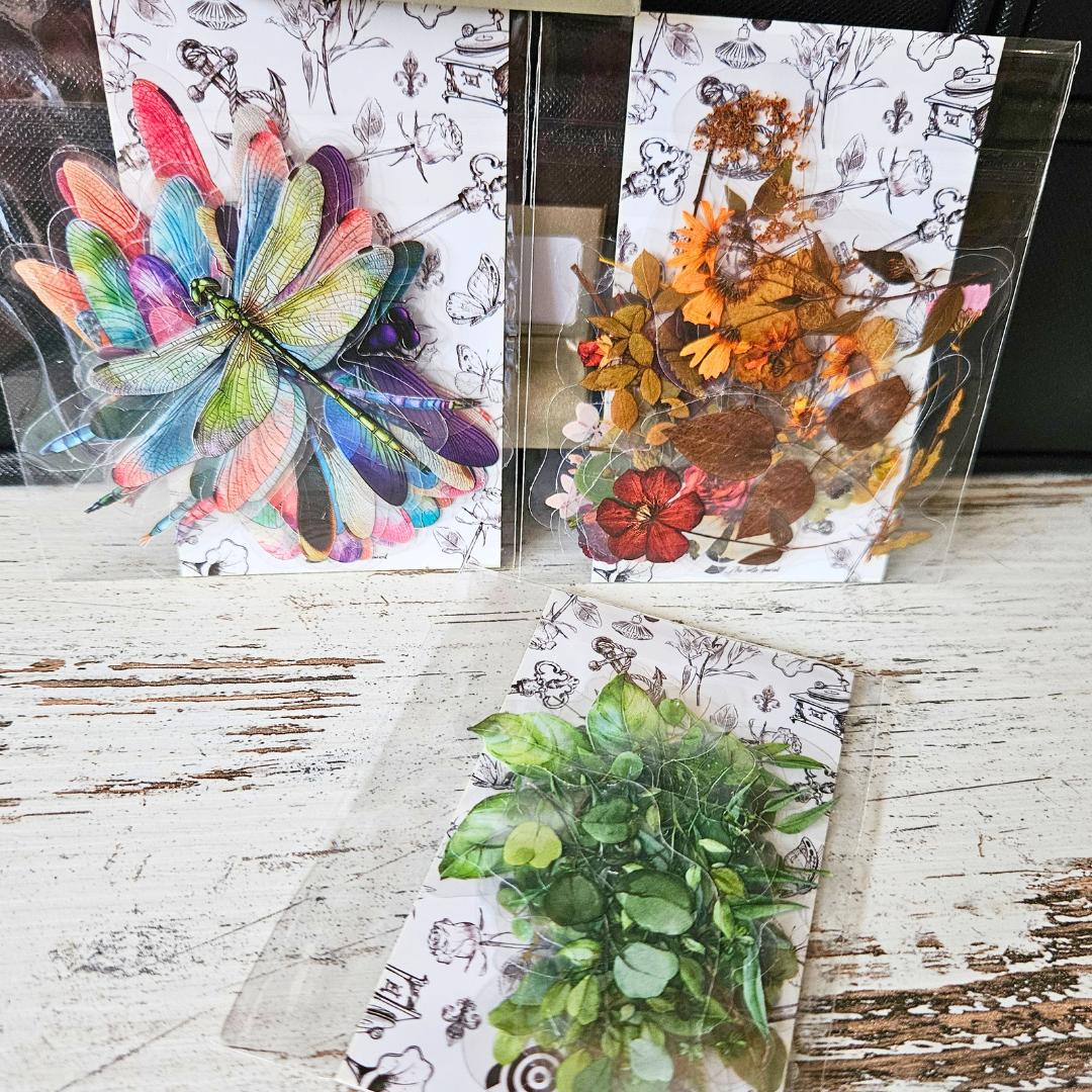 Australiana Stickers (14-20 pieces)-Nature Scrapbooking Stickers Australiana Parrots Dragonflies Kookaburra-Rachel The Turtle Journal