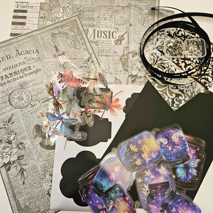 Journaling Kit: Midnight Music Magic-Journaling Kit Journaling Kit: Midnight Music Magic Supplies How To Scrapbooking Junk Journaling Australia-Rachel The Turtle Journal