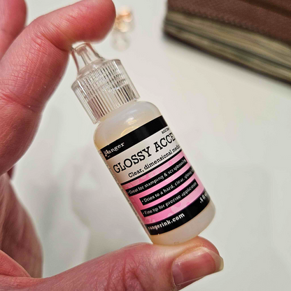Ranger Glossy Accents Mini Liquid Glue Medium 18mL-Ranger Glossy Accents Mini 18mL Acid Free Medium Liquid Glue - The Turtle Journal Craft Supplies-Rachel The Turtle Journal