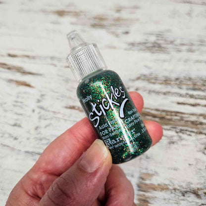 The Turtle Journal - Ranger Stickles Glitter Glue 3D - Embellishments Acid Free Journaling Art Creative Supply - Glitter Shimmer Sparkle Mixed Media - Silver Black Diamond Seafoam Waterfall Mermaid Gold Copper Sandstone Vintage - Aussie Crafting Supplies Online