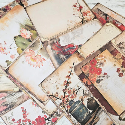 A5 Japanese Life Patterned Paper Pack (12 sheets)-A5 Japanese Life Pattered Paper Pack (8 sheets) - The Turtle Journal-Rachel The Turtle Journal
