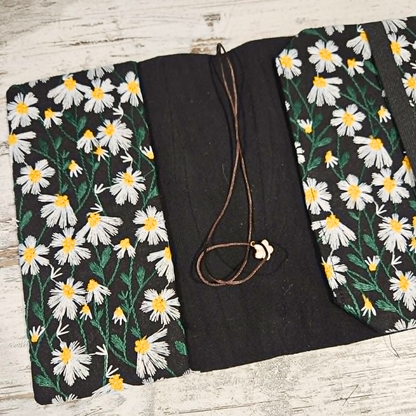 A5 Embroidered Fabric Journal Notebook Cover (1 piece)