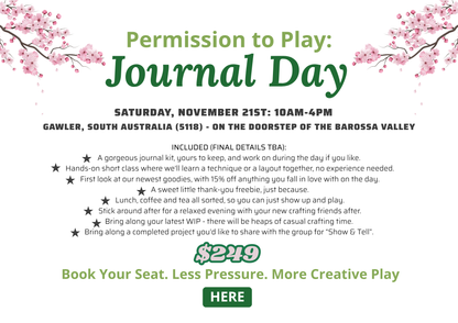 Journal Day Ticket - Permission to Play (Nov 21, Gawler SA)