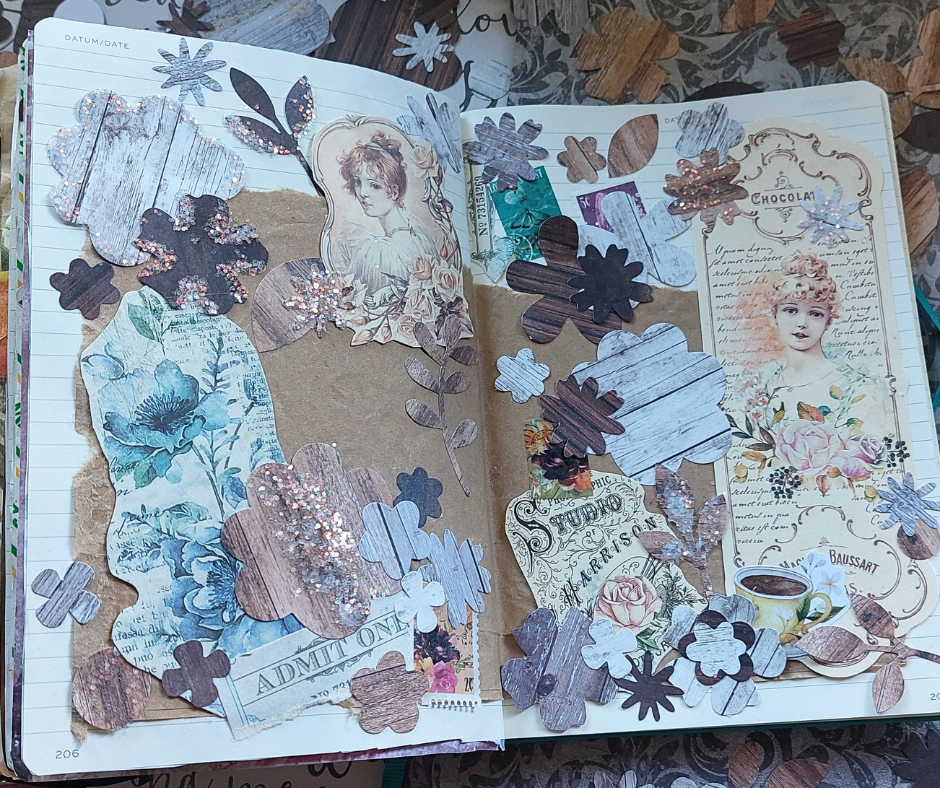 Simple Stories Colour Vibe Cardstock Wood-Look Flower Pieces-Simple Stories Colour Vibe Cardstock Wood-Look Flower Pieces - The Turtle Journal-Rachel The Turtle Journal