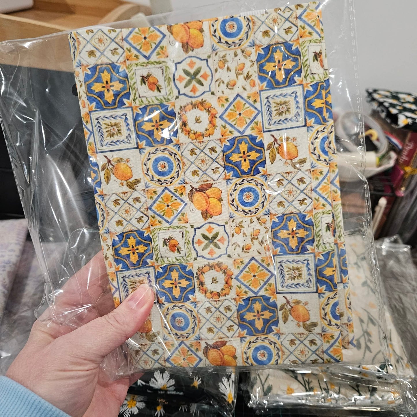 A5 Embroidered Fabric Journal Notebook Cover (1 piece)