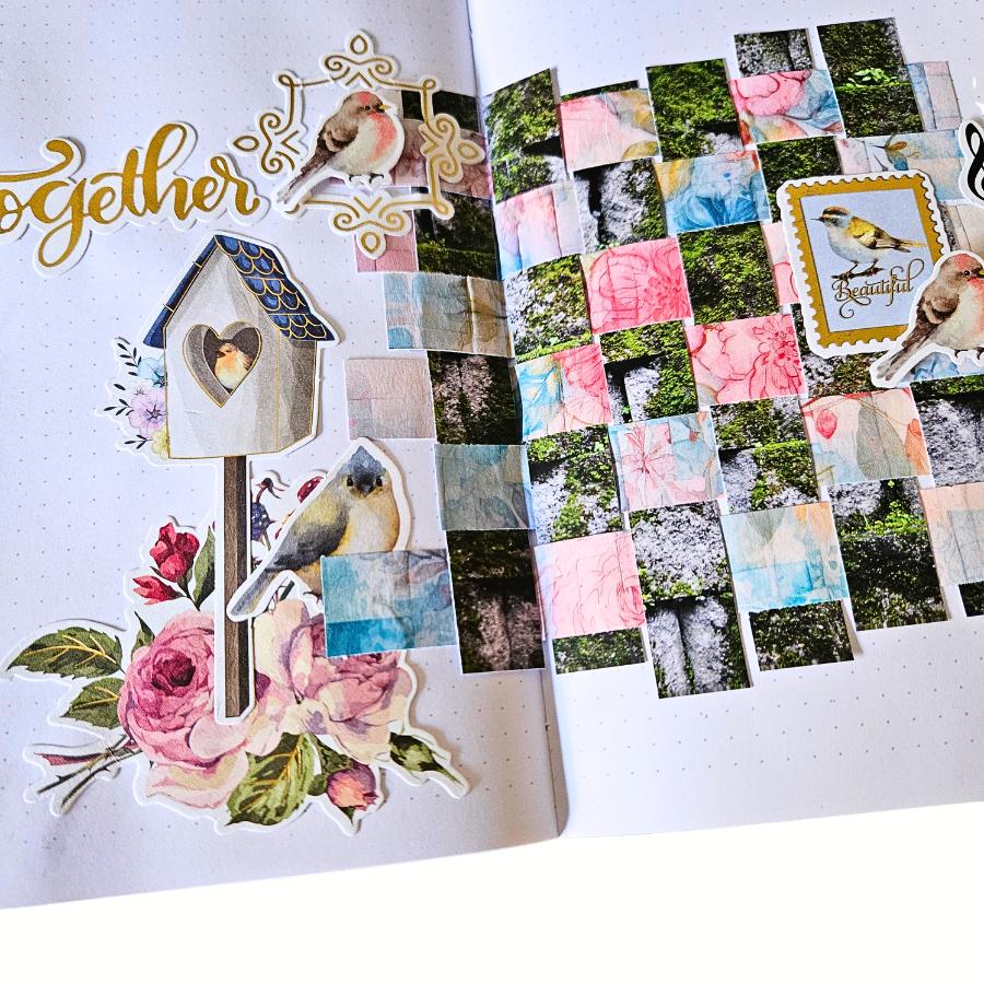 Feathered and Floral A5 Journaling Kit (5 x A5 Double Layouts)-Rachel The Turtle Journal