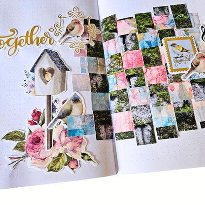 Feathered and Floral A5 Journaling Kit (5 x A5 Double Layouts)-Rachel The Turtle Journal