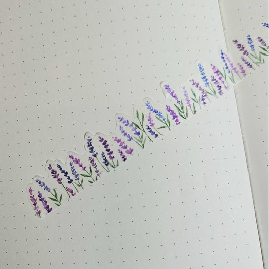 Lavender Washi Tape (5m roll) - Mind Wave From Japan-Lavender Washi Tape (5m roll) - Mind Wave From Japan - The Turtle Journal Japanese Stationery-Rachel The Turtle Journal